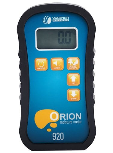 Wagner Orion 920 Shallow Depth Pinless Wood Moisture Meter Kit with NIST Traceable On-Demand Calibrator - 2 Year Certification Period, 890-00920-002