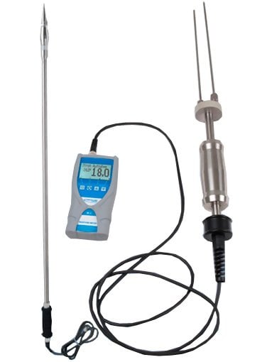 Humimeter BL2-USB Universal Biomass Moisture Meter Kit with Hammer and Insertion Probes, up to 60% Water Content