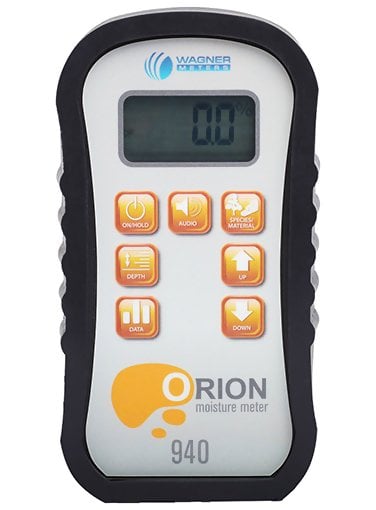 Wagner Orion 940 Data Collection Pinless Wood Moisture Meter Kit with NIST Traceable On-Demand Calibrator - 2 Year Certification Period, 890-00940-002